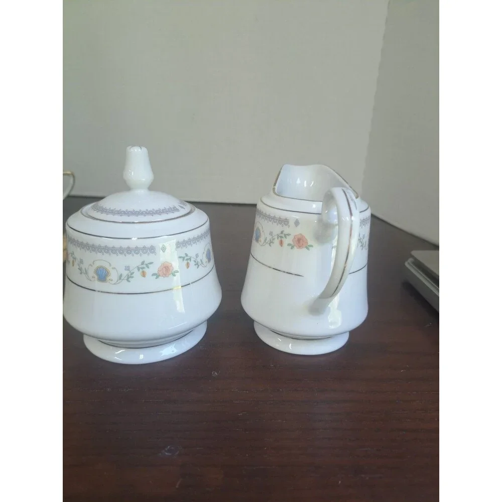 Sango Royal Majestic Tivoli China Creamer And Sugar Bowl 8305
